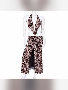 I.AM.GIA Leopard cutout dress - Brown/Black